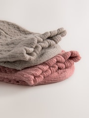 Rosa/avena - Crochet Style Ankle Socks 2 Pack - Imagen 5 de 5