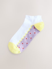 White/Bright Scallop Footbed - Sneakersocken im 4-er-Pack - Bild 5 von 7