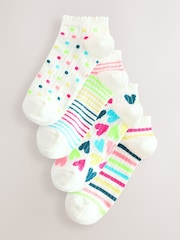 Neutral Ribbed Trainer Socks 4 Pack - Image 1 of 11