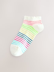 Neutral Ribbed Trainer Socks 4 Pack - Image 5 of 11