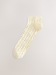 Pastel Cable Trainer Socks 4 Pack - Image 3 of 7