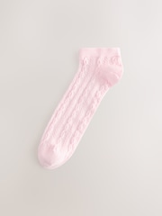 Pastel Cable Trainer Socks 4 Pack - Image 5 of 7