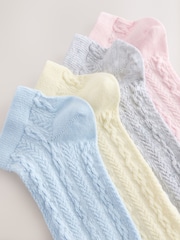 Pastel Cable Trainer Socks 4 Pack - Image 6 of 7