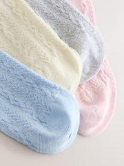 Pastel Cable Trainer Socks 4 Pack - Image 7 of 7