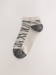 Monochrome Animal Trainer Socks 4 Pack - Image 4 of 7