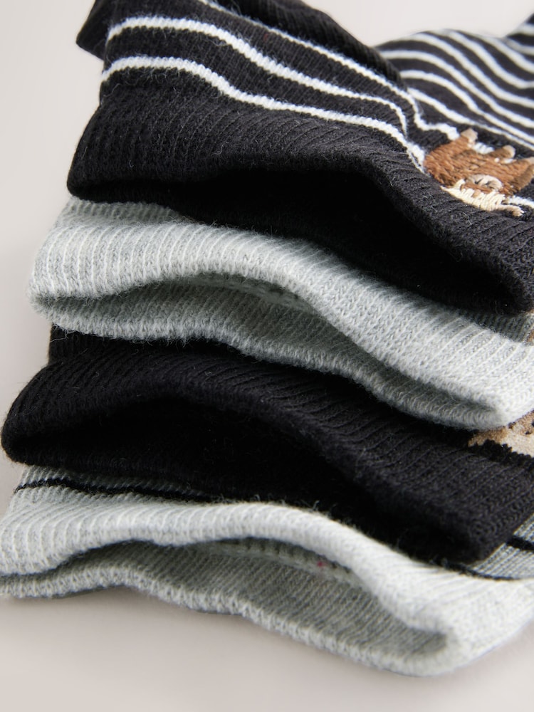 Monochrome Hamish the Highland Cow Invisible Socks 4 Pack - Image 7 of 7