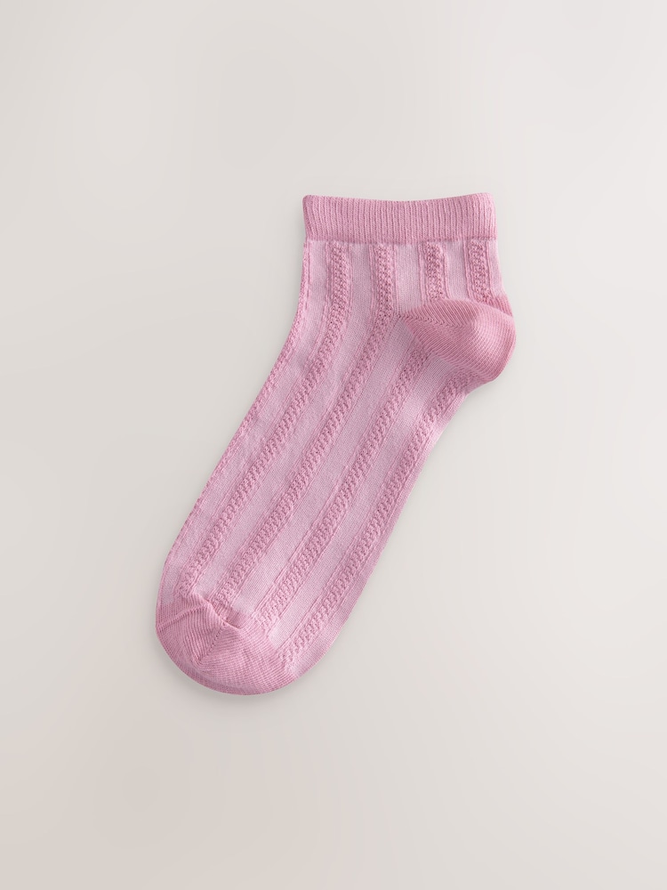 Pink Trainer Socks 5 Pack - Image 4 of 8