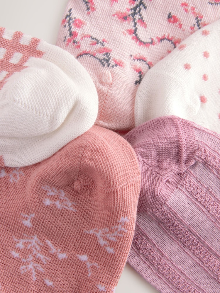 Pink Trainer Socks 5 Pack - Image 7 of 8