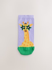 Bright Safari Trainer Socks 4 Pack - Image 2 of 7