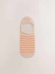 Brown Woodblock Invisible Socks 4 Pack - Image 4 of 7