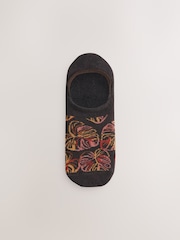 Brown Woodblock Invisible Socks 4 Pack - Image 5 of 7