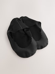 Black Scallop Edge Sheer Invisible Socks 2 Pack - Image 4 of 5