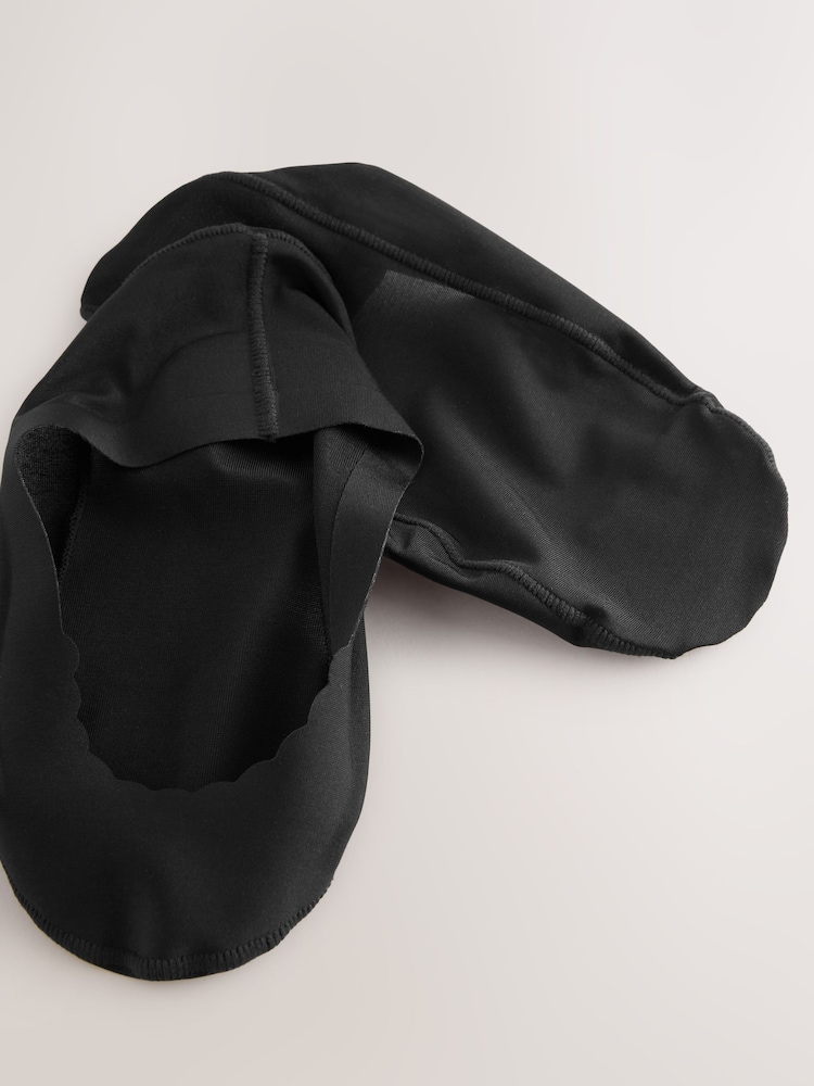 Black Scallop Edge Sheer Invisible Socks 2 Pack - Image 5 of 5