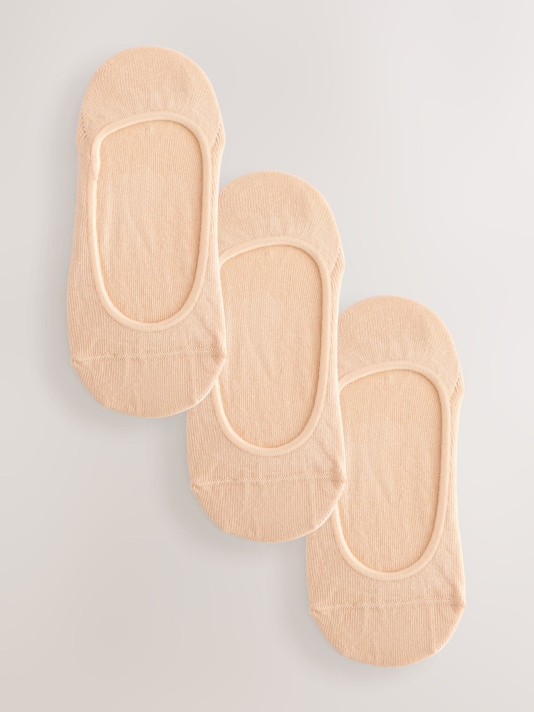 Neutral Invisible Socks 3 Pack - Image 1 of 6
