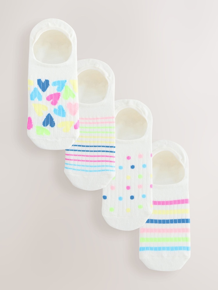 Neutral Rib Invisible Socks 4 Pack - Image 1 of 7