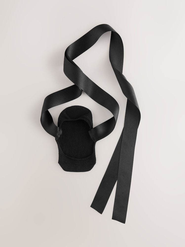 Negro - Ribbon Tie Invisible Socks 1 Pack - Imagen 1 de 3