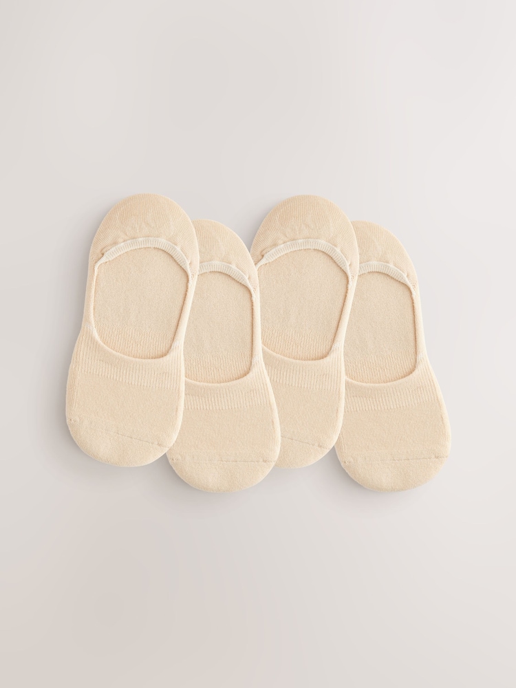 Nude Cushion Sole Invisible Socks 4 Pack - Image 1 of 7