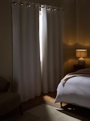 White Waffle Blackout/Thermal Eyelet Curtains - Image 2 of 5