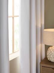 White Waffle Blackout/Thermal Eyelet Curtains - Image 3 of 5