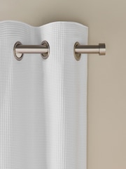 White Waffle Blackout/Thermal Eyelet Curtains - Image 4 of 5