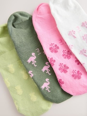 Sparkle Tropical Invisible Socks 4 Pack - Image 6 of 7