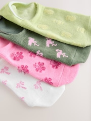 Sparkle Tropical Invisible Socks 4 Pack - Image 7 of 7