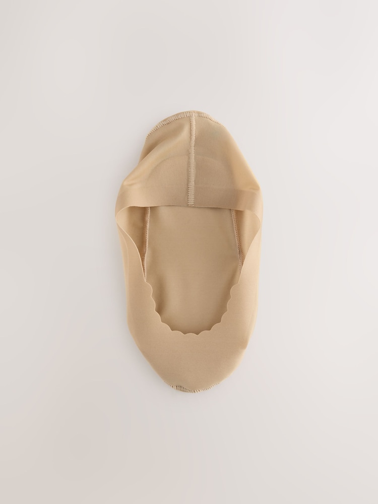 Nude Scallop Edge Sheer Invisible Socks 2 Pack - Image 2 of 5