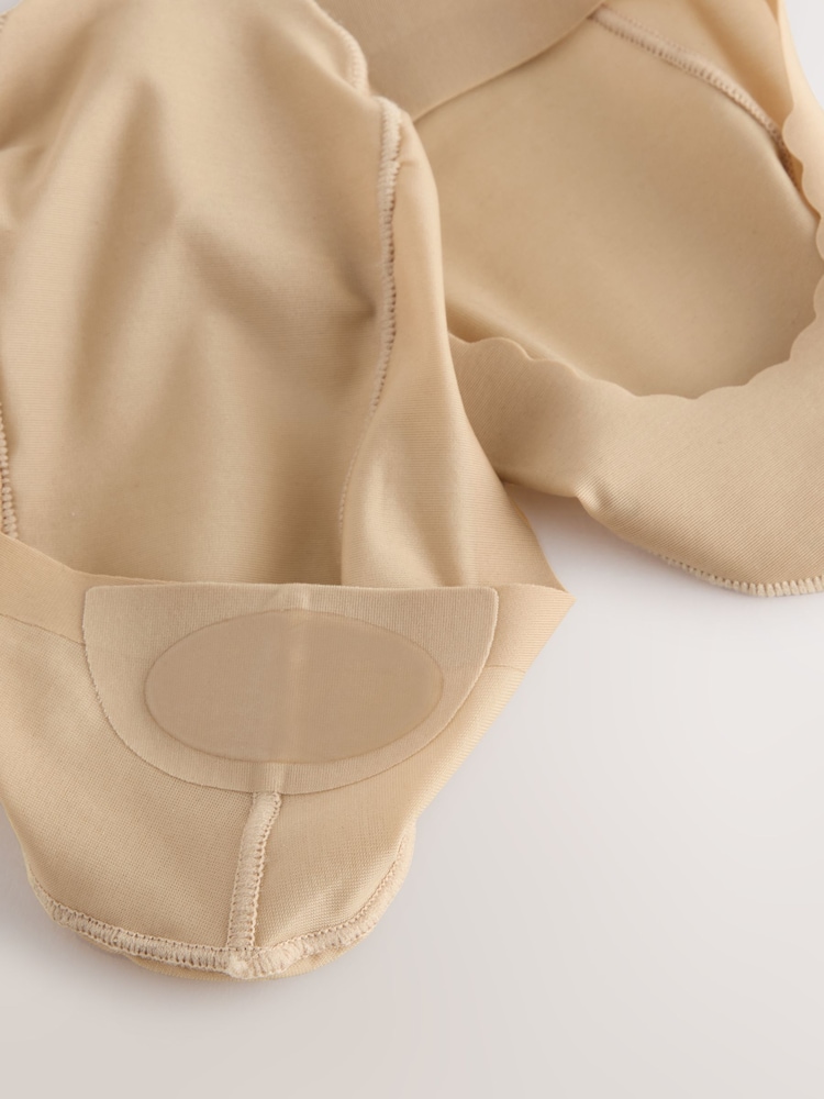 Nude Scallop Edge Sheer Invisible Socks 2 Pack - Image 5 of 5