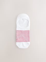 White/Red Ditsy Floral Invisible Socks 4 Pack - Image 4 of 7