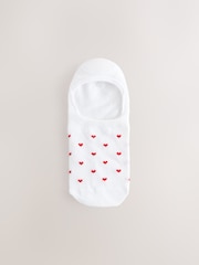 White/Red Ditsy Floral Invisible Socks 4 Pack - Image 5 of 7