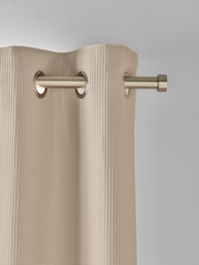 Natural Waffle Blackout/Thermal Eyelet Curtains - Image 4 of 5