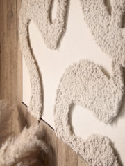 Natural Fabric Boucle Abstract Framed Wall Art - Image 5 of 7