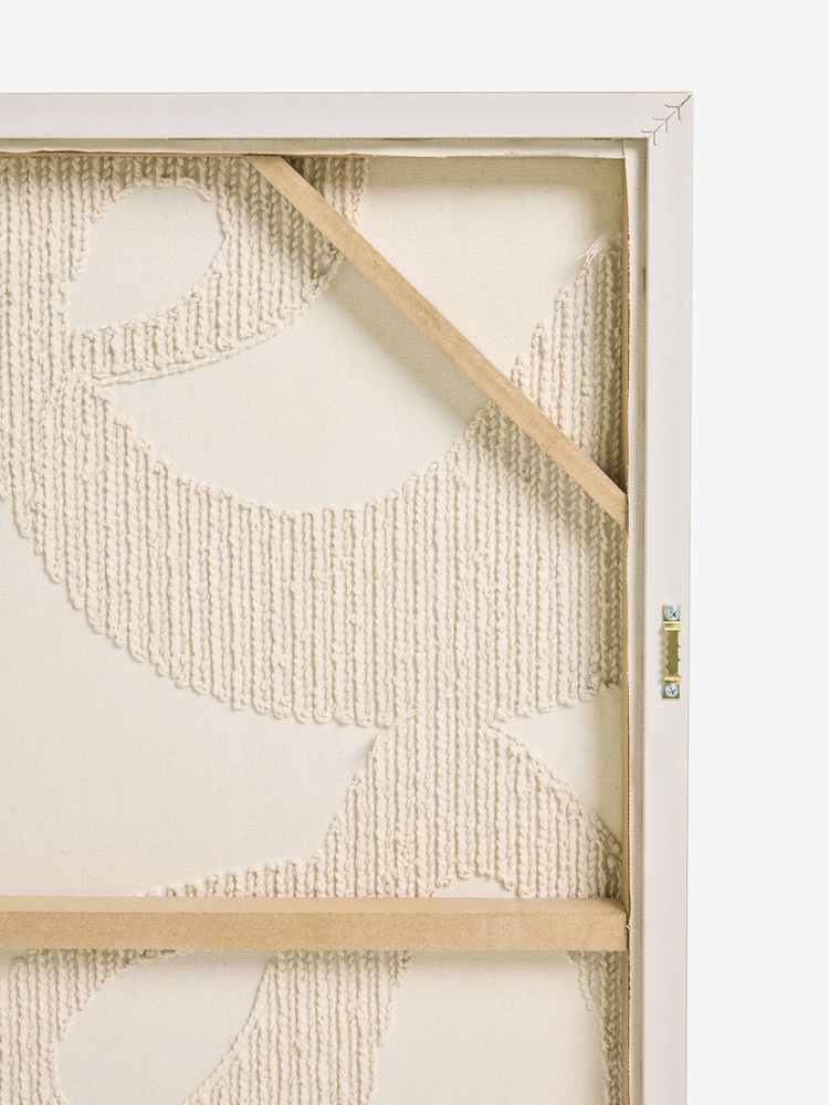 Natural Fabric Boucle Abstract Framed Wall Art - Image 6 of 7