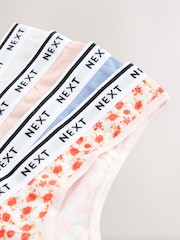 Print/Plain Thong Logo Knickers 4 Pack - Image 7 of 7