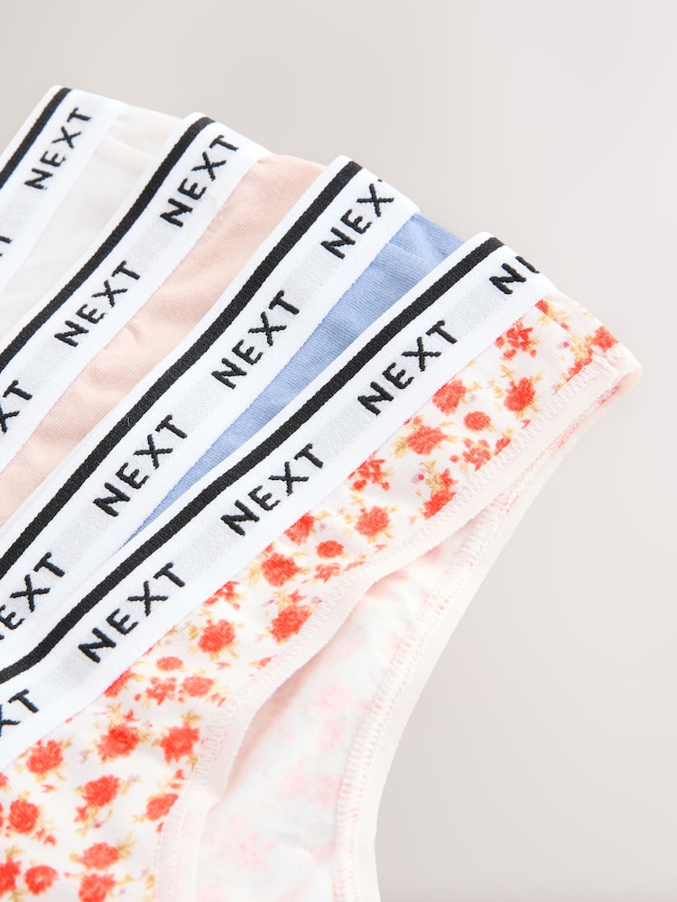 Print/Plain Thong Logo Knickers 4 Pack - Image 7 of 7