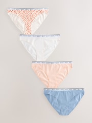 Ditsy Floral High Leg Logo Knickers 4 Pack - Image 1 of 7