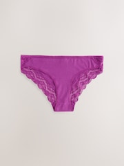Navy Bikini Lace Knickers 4 Pack - Image 5 of 7