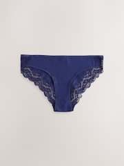 Navy Bikini Lace Knickers 4 Pack - Image 6 of 7