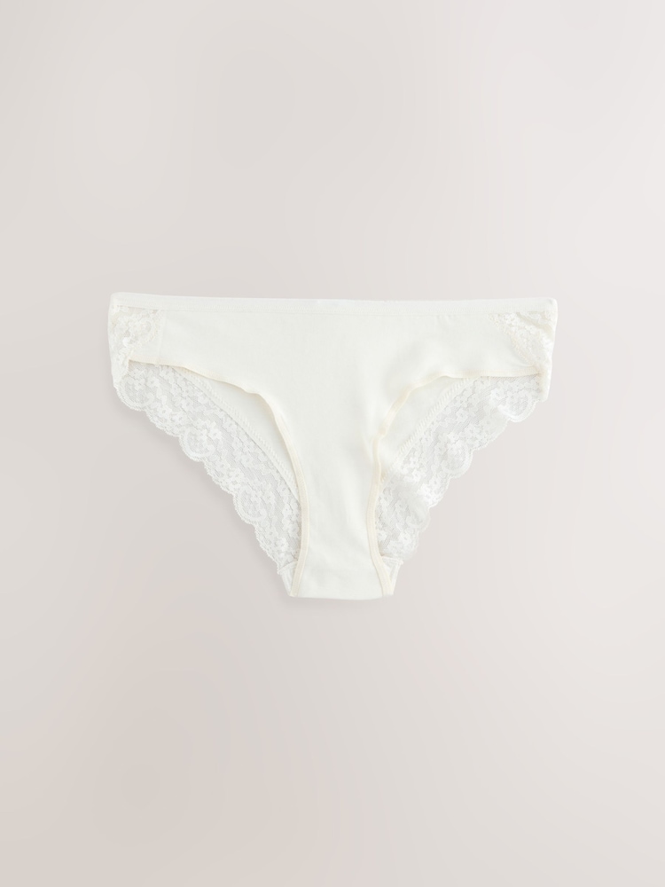 Navy Bikini Lace Knickers 4 Pack - Image 7 of 7