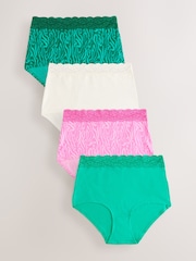 Estampado de cebra - Pack de 4 braguitas de encaje - Imagen 1 de 7