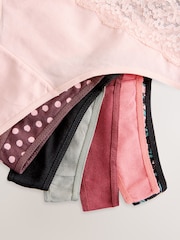 Pois imprimés - Culotte en coton et dentelle 7 Pack - Image 10 of 10