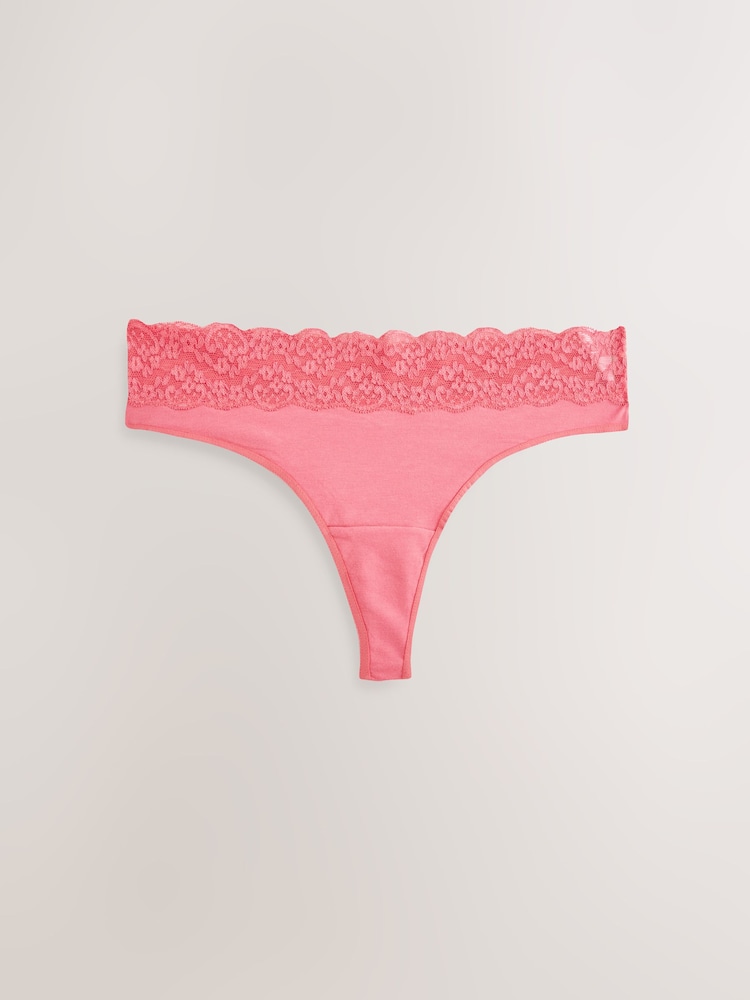 Pois imprimés - Culotte en coton et dentelle 7 Pack - Image 3 of 10