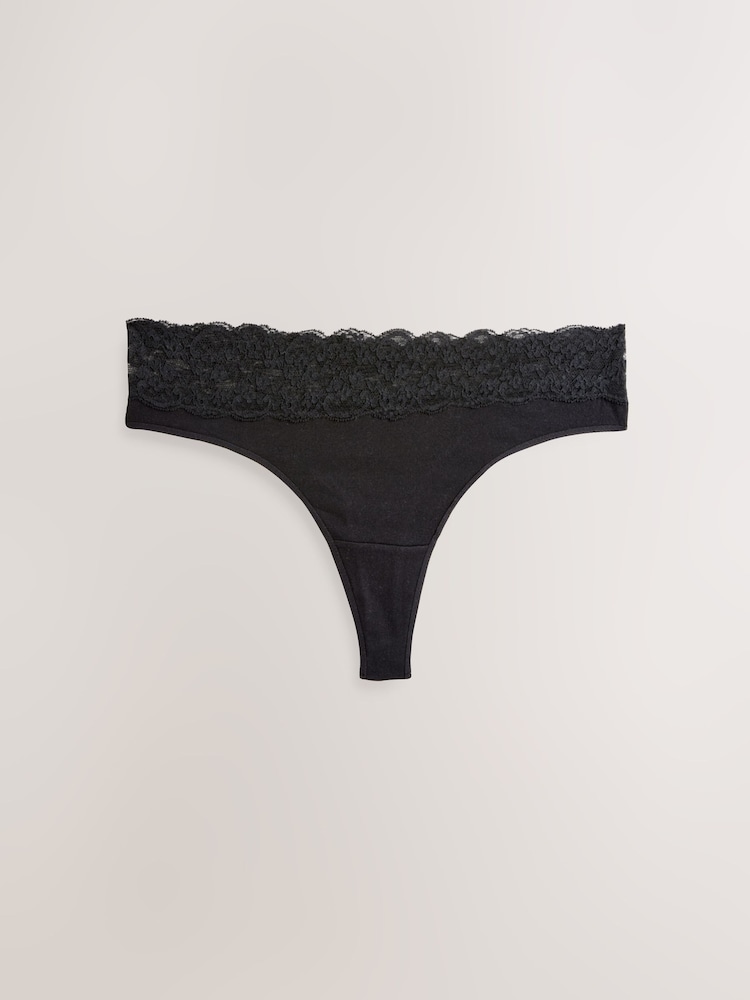 Pois imprimés - Culotte en coton et dentelle 7 Pack - Image 7 of 10