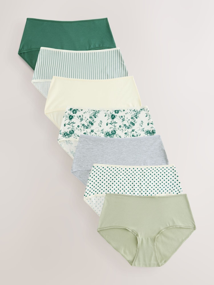 Floral Print Midi Rich Knickers 7 Pack - Image 1 of 9