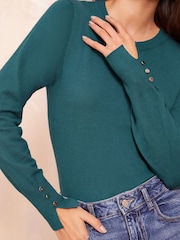 Friends Like These Green Long Sleeve Crew Neck Jumper - Image 3 of 4
