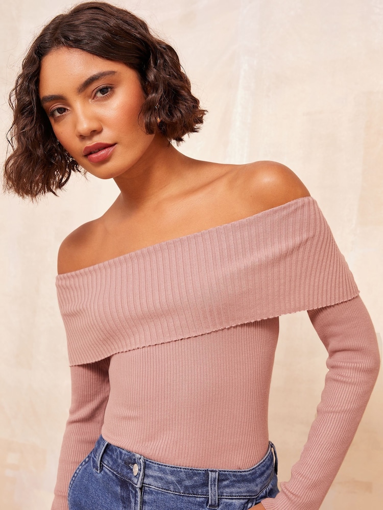 Friends Like These Schulterfreier Rippenpullover - Bild 1 von 4