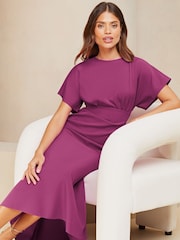Vestido midi con detalle debajo del pecho y mangas con vuelo de Lipsy - Imagen 3 de 8