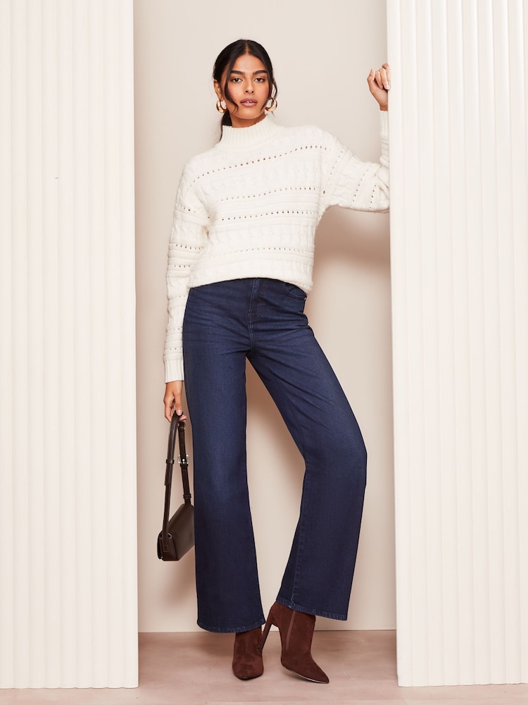 Friends Like These Cream Cable Pointelle Jumper - Image 2 of 4