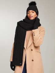 Lipsy Black Cosy Cable Gloves - Image 2 of 4