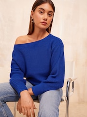 Friends Like These Blue Off The Shoulder Jumper - Image 1 of 4